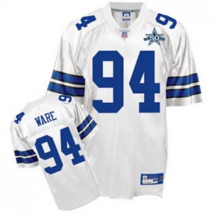 nfl dallas cowboys #94 ware white[50th patch]