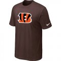 Cincinnati Bengals Sideline Legend Authentic Logo T-Shirt Brown