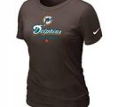 Women Miami Dolphins Brown T-Shirt