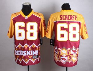 Nike Washington Redskins #68 Scherff red jerseys(Elite Noble Fashion)