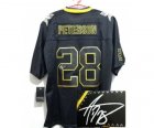 Nike jerseys minnesota vikings #28 peterson black[Elite lights out signature]