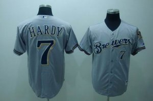 mlb milwaukee brewers #7 hardy grey