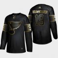 Blues #19 Jay Bouwmeester Black Gold Adidas Jersey