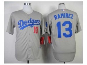 mlb jerseys los angeles dodgers #13 ramirez grey[ramirez][2014 new]