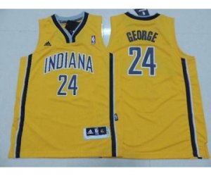 youth nba indiana pacers #24 george yellow[revolution 30 swingman]