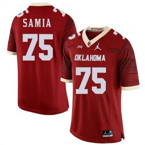 Oklahoma Sooners #75 Dru Samia Red 47 Game Winning Streak College Football Jersey