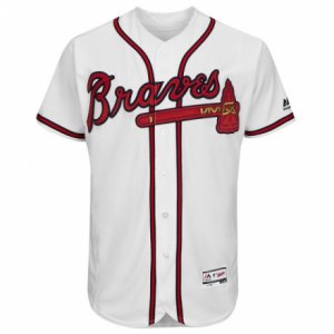 Men\'s Atlanta Braves Blank Majestic White Home Flexbase Authentic Collection Team Jersey