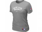 Wome Toronto Blue Jays Nike Women L.Grey Short Sleeve Practice T-Shirt