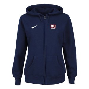 Women New York Giants Ladies Tailgater Full Zip Hoodie Blue