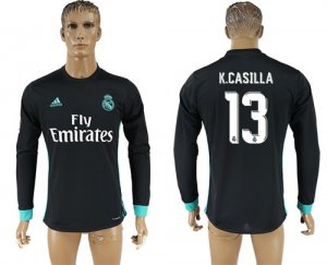 2017-18 Real Madrid 13 K.CASILLA Away Long Sleeve Thailand Soccer Jersey