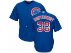 Chicago Cubs #38 Mike Montgomery Blue Team Logo Fashion Stitched MLB Jersey