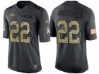 Nike Denver Broncos #22 C.J. Anderson Mens Stitched Black NFL Salute to Service Limited Jerseys