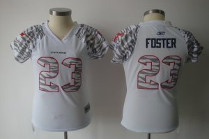 women nfl Houston Texans #23 foster zebra field flirt fashion white[zebra]