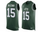 Mens Nike New York Jets #15 Josh McCown Limited Green Player Name & Number Tank Top NFL Jersey