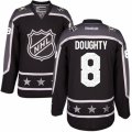 Mens Reebok Los Angeles Kings #8 Drew Doughty Authentic Black Pacific Division 2017 All-Star NHL Jersey