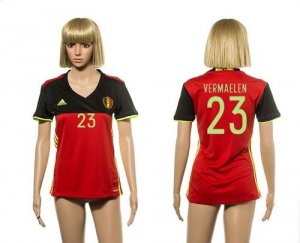 Women Belgium #23 Vermaelen Red Home Soccer Country Jersey