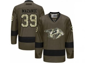 Mens Adidas Nashville Predators #39 Marek Mazanec Premier Green Salute to ServiceNHL Jersey