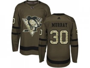 Adidas Pittsburgh Penguins #30 Matt Murray Green Salute to Service Stitched NHL Jersey