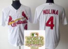 2011 world series mlb st.louis cardinals #4 MOLINA White