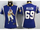 Nike Womens Minnesota Vikings #69 Allen Purple Portrait Fashion Game Jersey