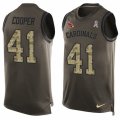 Mens Nike Arizona Cardinals #41 Marcus Cooper Limited Green Salute to Service Tank Top NFL Jersey