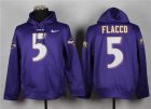 Nike Baltimore Ravens #5 Joe Flacco purple jerseys(Pullover Hoodie)