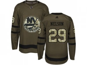 Adidas New York Islanders #29 Brock Nelson Green Salute to Service Stitched NHL Jersey