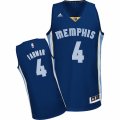 Mens Adidas Memphis Grizzlies #4 Jordan Farmar Swingman Navy Blue Road NBA Jersey