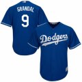 Men's Majestic Los Angeles Dodgers #9 Yasmani Grandal Replica Royal Blue Alternate Cool Base MLB Jersey