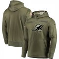 Nike Dolphins Olive Salute To Service Mens Pullove Hoodie