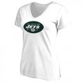 Womens New York Jets Pro Line Primary Team Logo Slim Fit T-Shirt White
