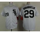 mlb jerseys chicago white sox #29 samardzija white[black stripe]