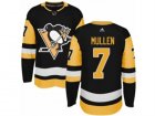 Mens Adidas Pittsburgh Penguins #7 Joe Mullen Authentic Black Home NHL Jersey