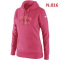 Women NEW San Francisco 49ers Heart & Soul Pullover Hoodie pink