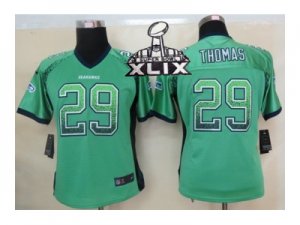 2015 Super Bowl XLIX nike women seattle seahawks #29 earl thomas green[Elite drift fashion]
