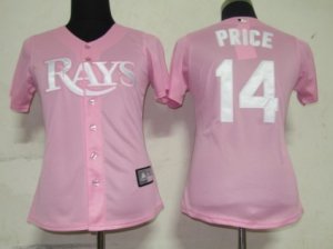 MLB Women Jerseys Tampa Bay Rays #14 Price Pink