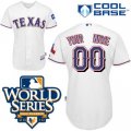 Customized Texas Rangers Jersey White Home Cool Base 2010 World Series Patch Baseball