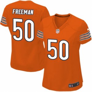 Womens Nike Chicago Bears #50 Jerrell Freeman Limited Orange Alternate NFL Jersey