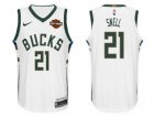 Nike NBA Milwaukee Bucks #21 Tony Snell Jersey 2017-18 New Season White Jersey