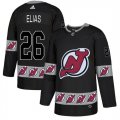 Devils #26 Patrik Elias Black Team Logos Fashion Adidas Jersey