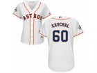 Women Majestic Houston Astros #60 Dallas Keuchel Replica White Home 2017 World Series Bound Cool Base MLB Jersey