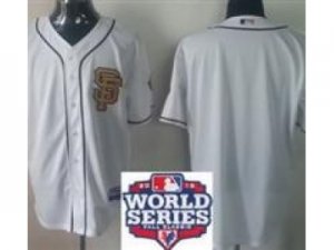 MLB San Francisco Giants Blank Cream Gold Number Jerseys(2012 World Series)