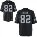 Nike Raiders #82 Jordy Nelson Black Elite Jersey