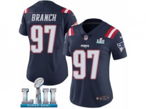 Women Nike New England Patriots #97 Alan Branch Limited Navy Blue Rush Vapor Untouchable Super Bowl LII NFL Jersey