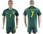 2017-18 Brazil 7 COSTA Away Soccer Jersey