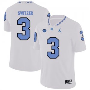 North Carolina Tar Heels 3 Ryan Switzer White College Football Jersey