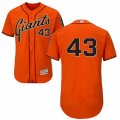 Mens Majestic San Francisco Giants #43 Dave Dravecky Orange Flexbase Authentic Collection MLB Jersey