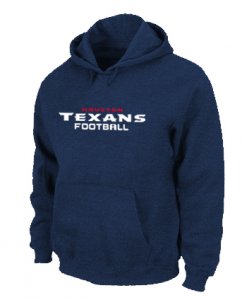 Houston Texans Authentic font Pullover Hoodie D.Blue