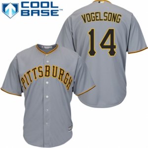 Men\'s Majestic Pittsburgh Pirates #14 Ryan Vogelsong Replica Grey Road Cool Base MLB Jersey