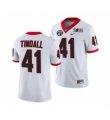Men Georgia Bulldogs #41 Channing Tindall 2022 Patch White College Football Stitched Jersey